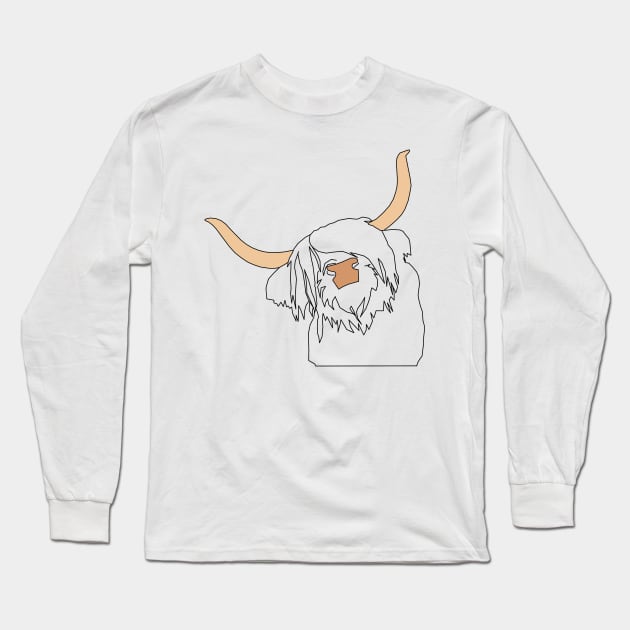 Highland Cow 2 Long Sleeve T-Shirt by edajylix